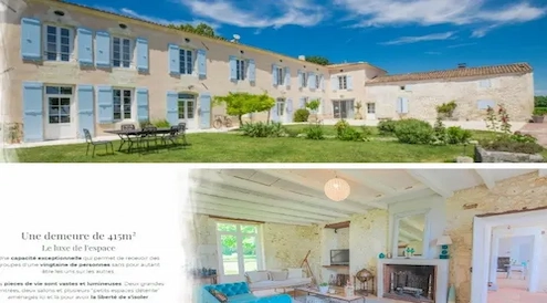 Domaine événementiel vendu par l'agence immobilière Stéphane MARCO Charente-Maritime
